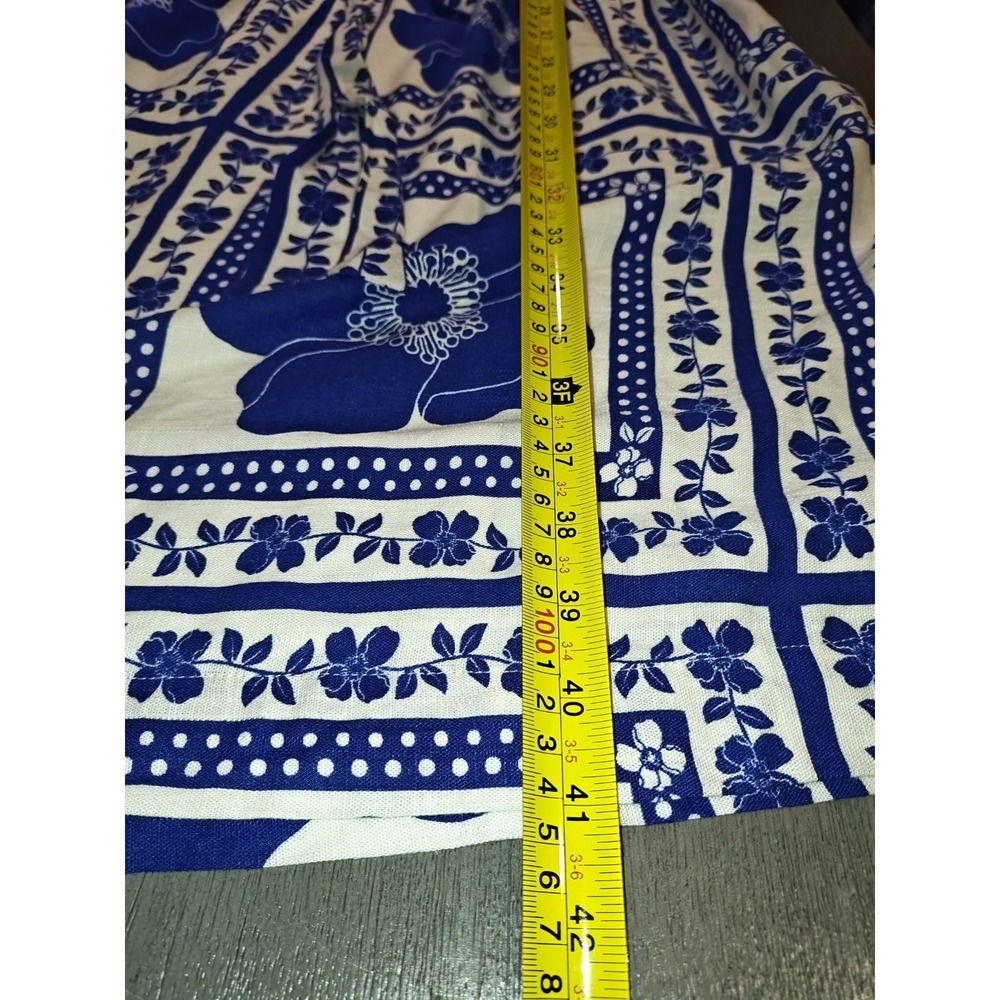 Draper James RSVP Womens XXL Blue White Floral Tie Waist Fit Flare Sundress - Picture 16 of 16